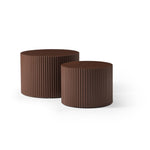 ZUN Nesting Table Set of 2, MDF Coffee Table set for Living Room/Leisure Area,Brown W876P210146