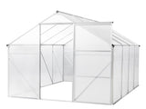 6x8 Hybrid Polycarbonate Greenhouse Silver 36140832