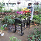 Mobile Metal Raised Garden Bed Cart with Legs, Elevated Tall Planter Box with Wheels for Outdoor 71541257