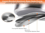 Stainless Steel Cookware Set Fast Even Heat Induction Pots Pans Set Dishwasher Safe with 2.7/3.7 62308857
