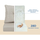 Outdoor Deep Seat Cushions for Patio Furniture, Waterproof Replacement Patio Chair Cushions Set of W419P290490