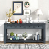 ZUN Console Table/Sofa Table with Storage Drawers and Bottom Shelf for Entryway Hallway 37627798