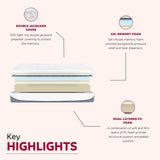 ZUN Ultra Plush 13 in. Cal King Medium Gel Memory Foam Mattress in a Box with Double Layered Jacquard B011P208172