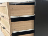 59.06"6-Drawers Rattan Storage Cabinet Rattan Drawer with White Drawer Slides,for Bedroom,Living W757P162759