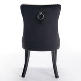 A&A Furniture,Nikki Collection Modern,High-end Tufted Solid Wood Contemporary PU and Velvet W114390195