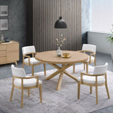 Gorge and Oak Side Chair with Padded Seat B062P209265