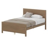 ZUN Wood Platform Bed Frame with Headboard, Mattress Foundation with Wood Slat Support, No Box Spring 71677590