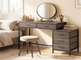 5 Drawer Computer Desk Reversible Drawers & Printer Shelf, Industrial Home Office Writing Desk 65858201