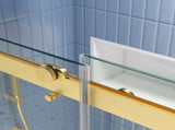 Bypass shower door, sliding door, with 5/16" tempered glass and Brushed Gold finish 6074 W2122P225221