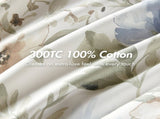5PCS Full/Queen Cotton Sateen Print Duvet Set B035P341178