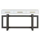 U_STYLE Elegant Console Table with Three Drawers, Extra Long Entryway Table for Entryway, Hallway, N711P175776M