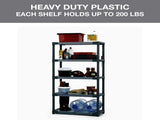 36" Plastic Resin 5-tier Shelving Unit 1,000 lbs Total Capacity 88745972