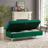 Storage Bench Solid Color 2 Seater Furniture Living Room Sofa Stool 60690311