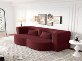 Modern Floor Sofa with 2 Pillows,Convertible Teddy Fabric Foam-Filled Sleeper Sofa Bed,15" Full Size 58553868