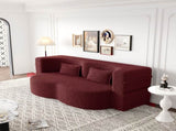 Modern Floor Sofa with 2 Pillows,Convertible Teddy Fabric Foam-Filled Sleeper Sofa Bed,15" Full Size W1885P308173
