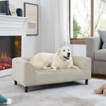 ZUN Pet sofa with backrest and armrests, modern rectangular pet sofa suitable for medium and large dogs, W487P228082