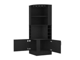 Wenzel 8-Bottle 2-Shelf Bar Cabinet Black Wengue B062P164342
