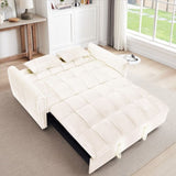64.9"3-in-1 foldable large size sofa bed, modern velvet double sofa, sofa bed with adjustable back, W2564P228263