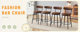 Fashionable and Comfortable - Two Sets Of Rrgonomic High Leg Bar Chairs, With Brown Technology W1151P279691