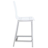 Clear and Chrome Counter Height Stools B062P153519