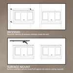 ZUN Lighted Medicine Cabinet 48 x 32 Inch, Recessed or Surface , Clock, Room Temp Display,Defog,Night W1135P155070