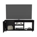 ZUN Adel 51" Wide Tv Stand with One Door Cabinet , Four Open Shelves, Cable Management, Living, Tv B200P286983