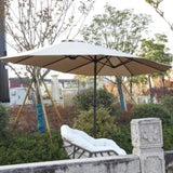 ZUN 14.8 Ft Double Sided Outdoor Umbrella Rectangular Large with Crank W640140329