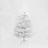 4FT Pre-lit Aspen Fir Artificial Christmas Tree, Hinged Xmas Tree 280 Snow Flocked Branch Tips, 230 61328301