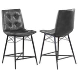 Grey Tufted Counter Height Stools B062P153526
