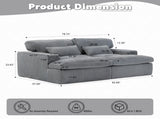 Double Chaise Lounge Chair Indoor,Oversized Upholstered Sleeper Cloud Couch,Deep Seat Luxury Sofa 75919342