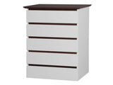 Tall White Dresser for Bedroom, Mid Century Modern Dresser with Drawers, 5 Drawer Dresser with Wood 87428126