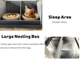 Outdoor Gray Free-Range Wooden Chicken Coop with Asphalt Roof, Pull-Out Tray, Nesting Box with Easy W773P461967