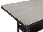 ZUN 1pc Contemporary Light Gray Counter Height Dining Table with Black Base Rectangular Dining Wooden B011P257345