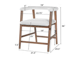 24.5'' Seat Height Bar Stools with Back, Comfortable Counter Stools for Kitchen Island/Dining Room, N780P354190D