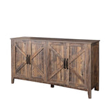 Cabinet with 4 Doors and 4 open shelgves,Freestanding Sideboard Storage Entryway Floor W33164271