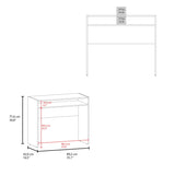 ZUN Computer Desk 30.6" H, with 1 Shelf, White B097P250845