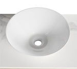 ZUN Ceramic Round Above Counter White Bathroom Sink Art Basin W99969283