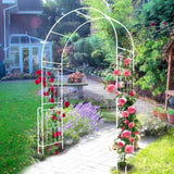 Metal Garden W55'' x H94.5'' Garden Arbor Trellis Climbing Plants Support Rose Outdoor W1586138699