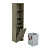 ZUN 64" Tall Bathroom Storage Cabinet for Small Space, Floor Standing Cabinet for Living Room Bathroom 15289497