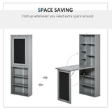 Wall Mount Desk Cabinet-Grey 77499936