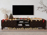 Modern Mid-Century Media Console with 4 Drawers and Cable Management, TV Console Table for TVs up to W757P305596