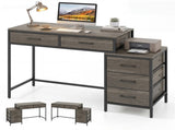 5 Drawer Computer Desk Reversible Drawers & Printer Shelf, Industrial Home Office Writing Desk 65858201