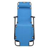 ZUN RHC-202 Portable Dual Purposes Extendable Folding Reclining Chair Blue 75407956