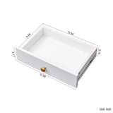 Fold-Out Convertible Writing Table, Desk Cabinet with shelf and drawer Multi-Function Home Office W331P256909