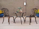 3 PCS Outdoor Bistro Set,Outdoor Patio Set, All-Weather Cast Aluminum Bistro Table Set for Backyard, 68244949