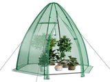 Hexagonal Mini Greenhouse with Zipper Door & Roll-Up Window, PE Cover Outdoor Plant House 10144158