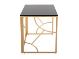 Contemporary Desk in Gold Metal and Black Wood B202P223959