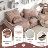Upholstered Human Dog Bed for Adult & Pets,with 5 Adjustable Position &Massage Pillow, Bean Bag W1170P282475