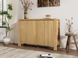 TREXM Buffet Cabinet with Storage, 4-Door Retro Wood Sideboard with Distressed Finish and Adjustable N715P310053D