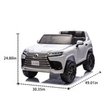 ZUN Licensed LEXUS LX600 24V Two-seater XXL Kids Ride On Car W/Parents Control,Seat width 20 W1396P190407